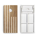 Wood American Flag Versatex All-Weather Cornhole Boards