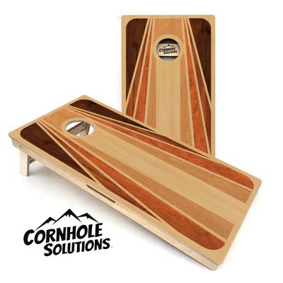 Tournament Quality Cornhole Boards - Retro Wood Design