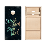 Work Hard Play Hard Star Cornhole Boards
