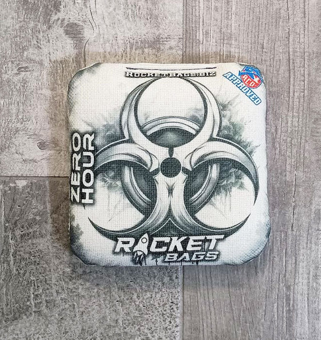 Pro Cornhole Bags White Out Zero Hour ACO Stamped Cornhole Bags